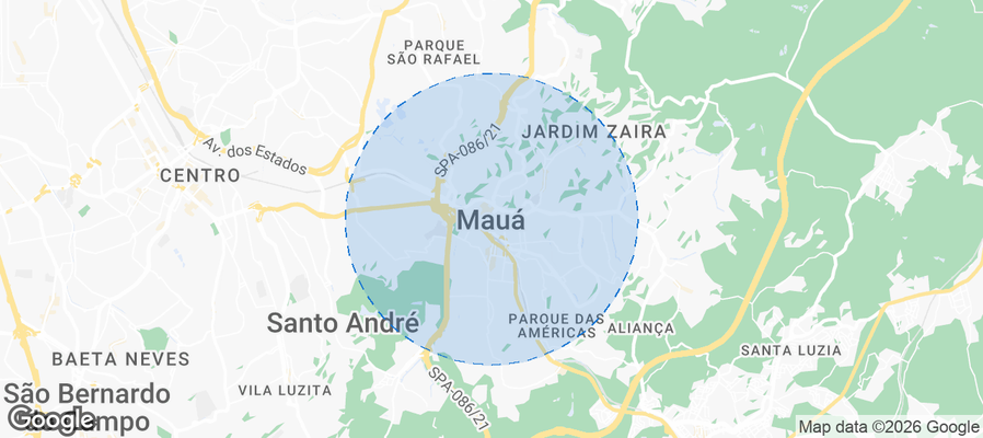 Mauá Airbnb map
